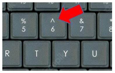 operator pangkat pada excel lokasi keyboard shift tombol angka 6