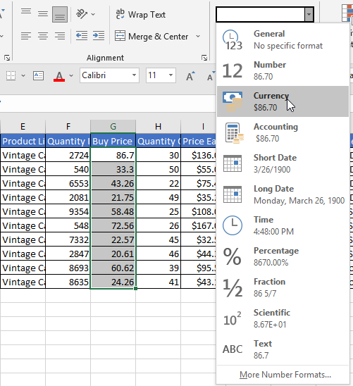 memformat cell excel dengan mata uang atau currency
